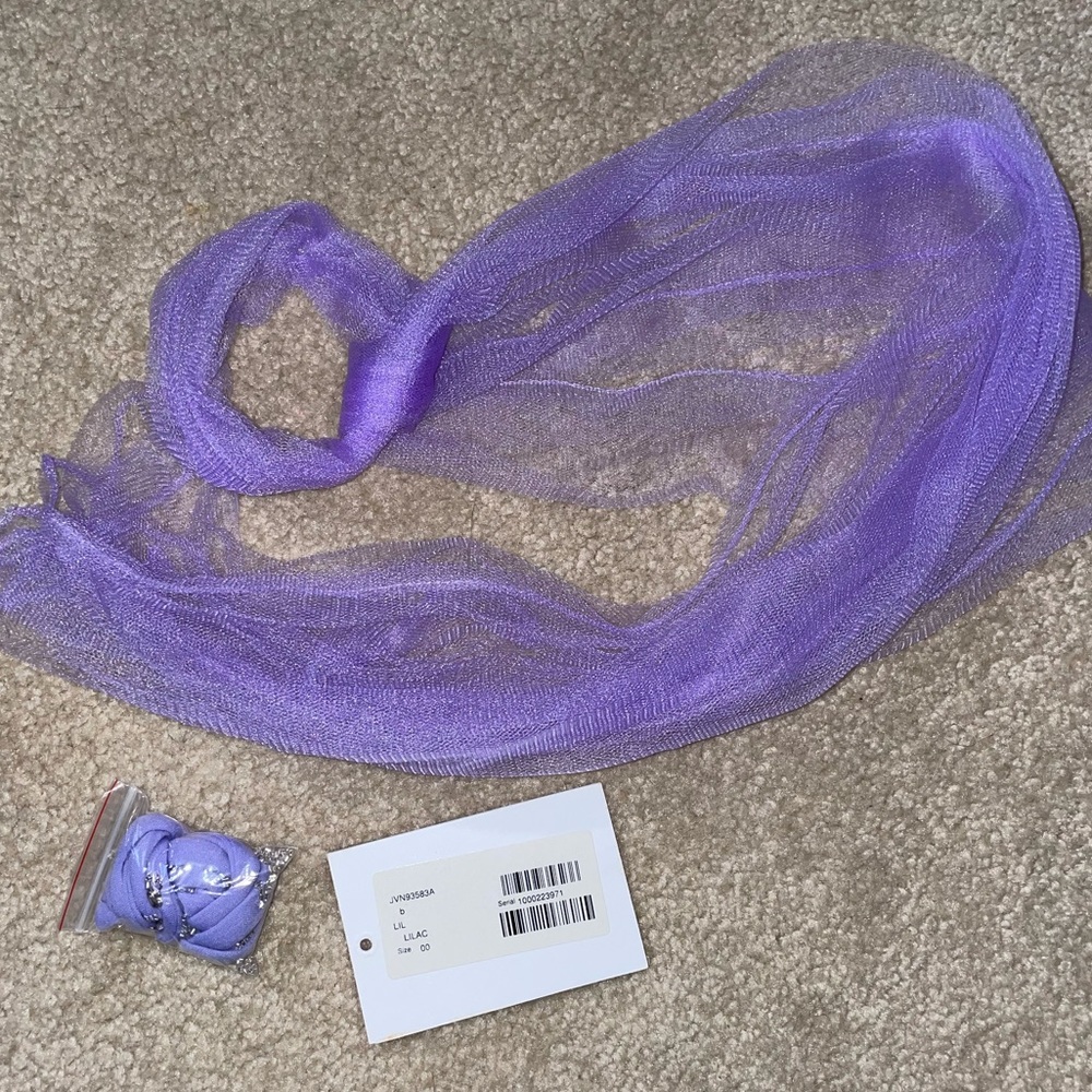 Strapless Lavender Prom Dress - Picture 13 of 16